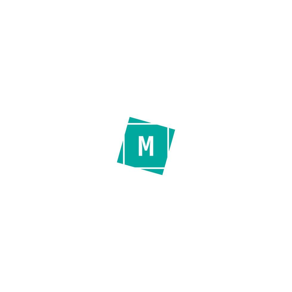 lettre m logotype dans le concept de design de couleur verte vecteur