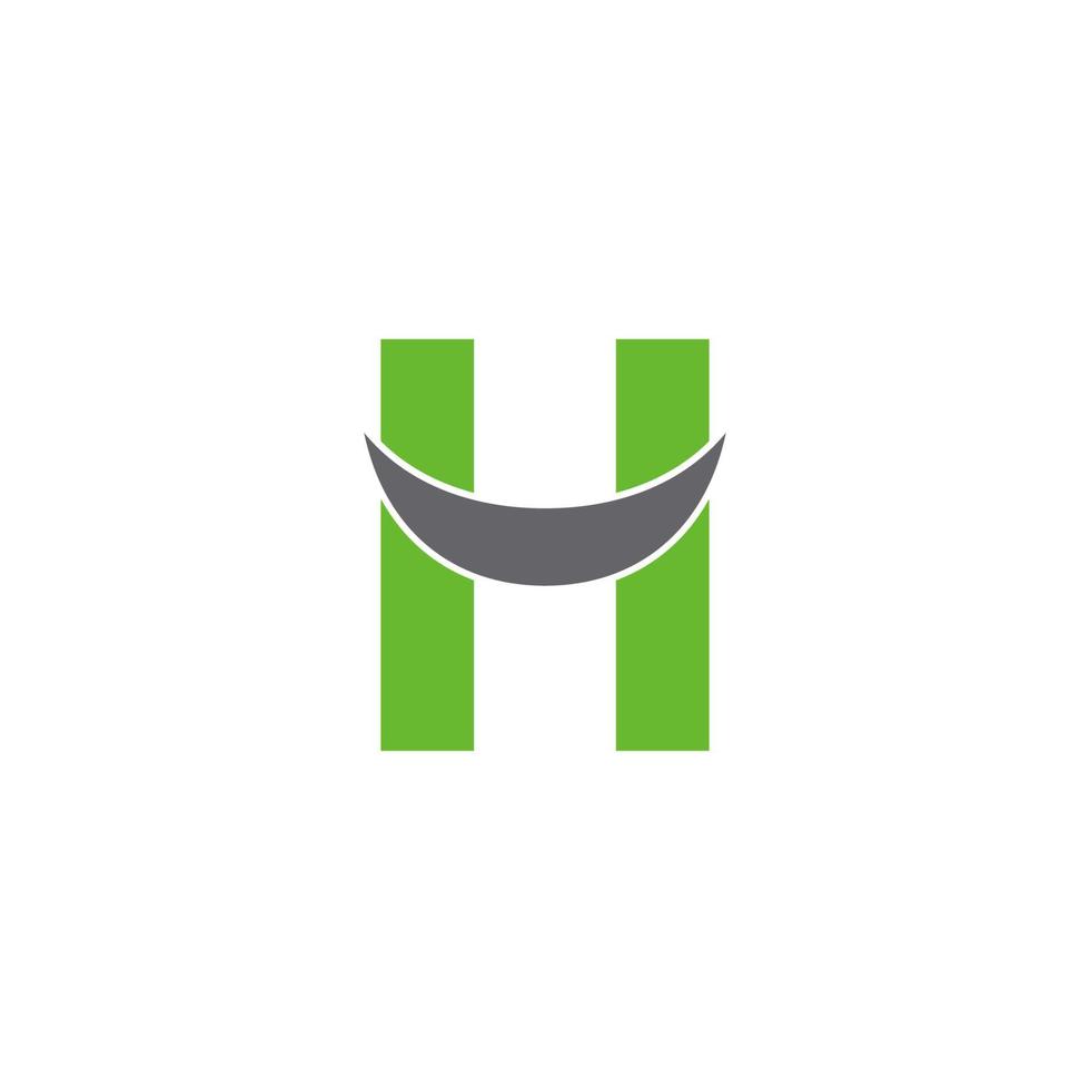concept de conception d'icône logo lettre h vecteur