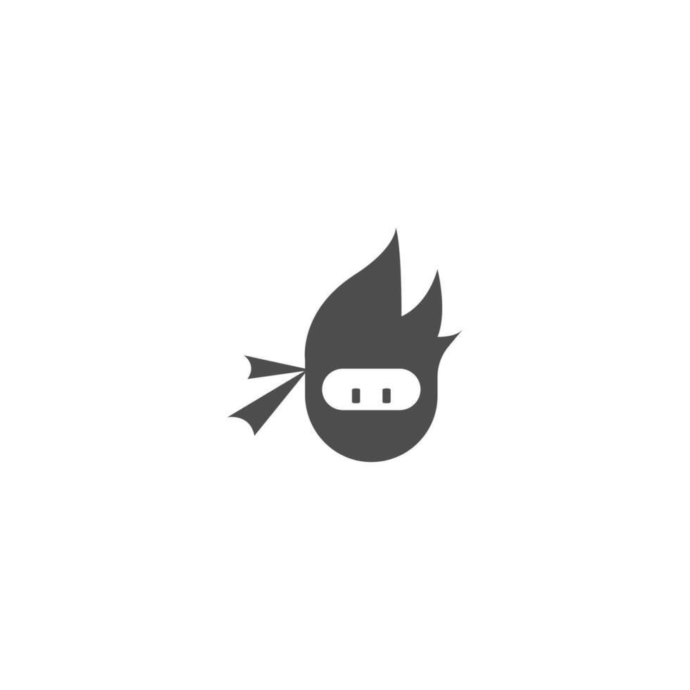 illustration de modèle de vecteur de logo de visage de ninja