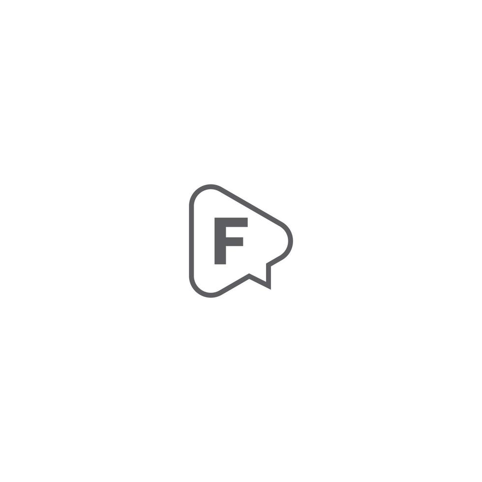 lettre f logo icône design plat concept vecteur