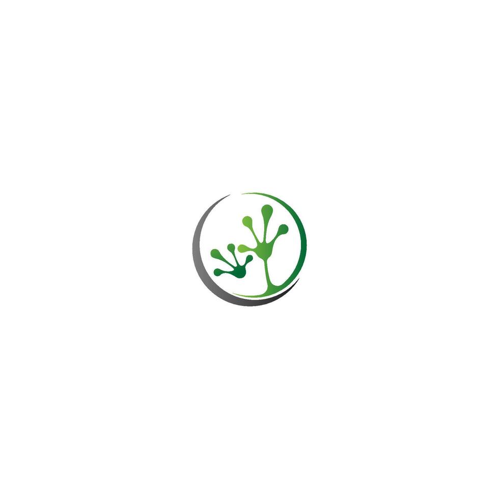 icône du logo imprimé grenouille à la main vecteur