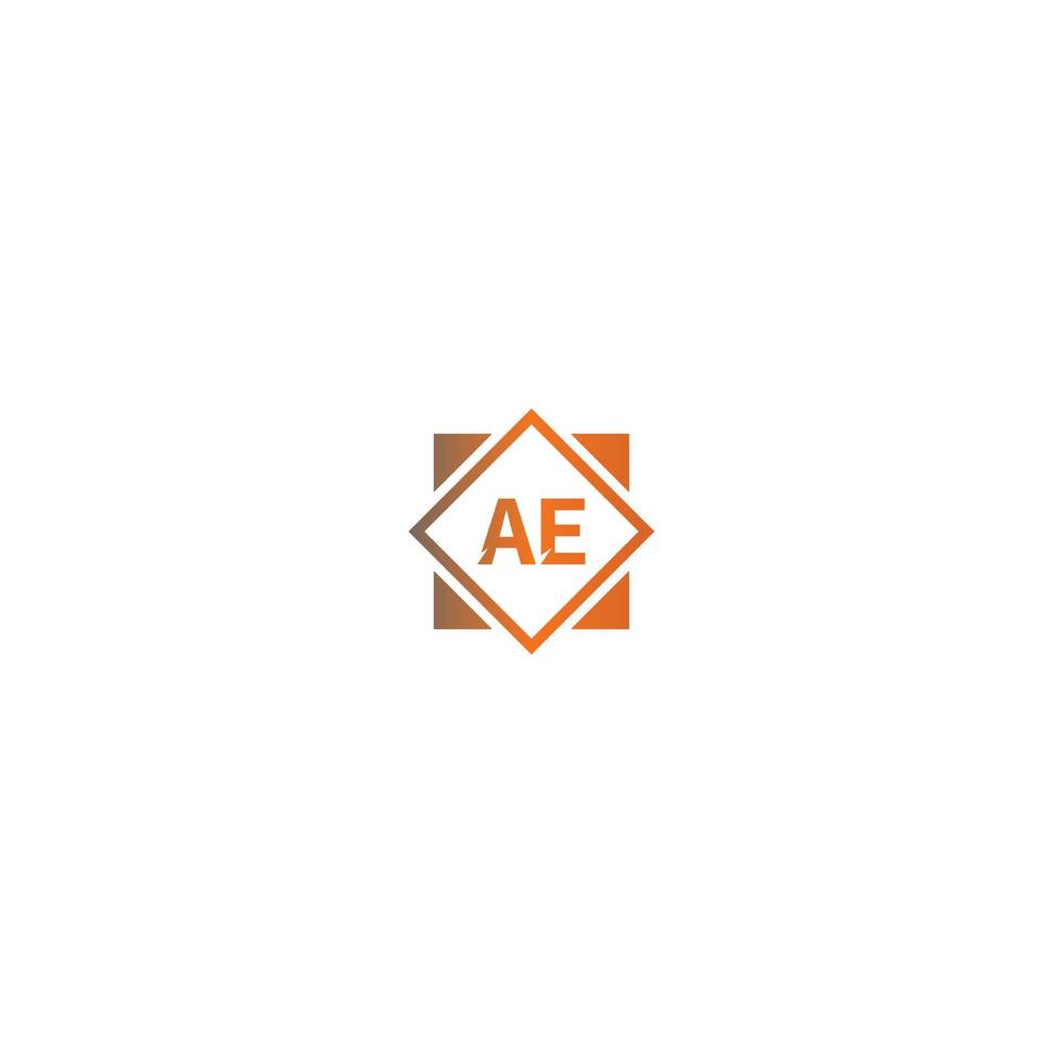 conception de lettres de logo carré ae vecteur