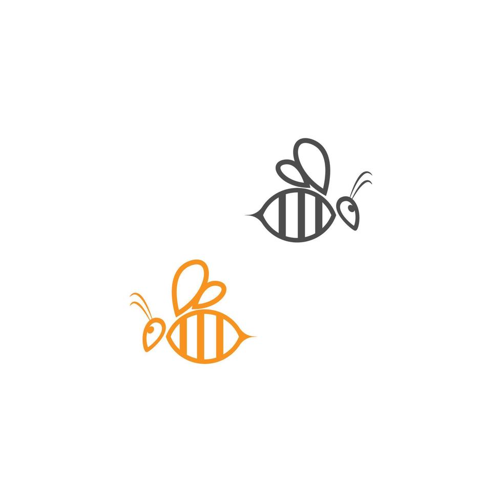 conception créative d'icône de logo d'abeille vecteur