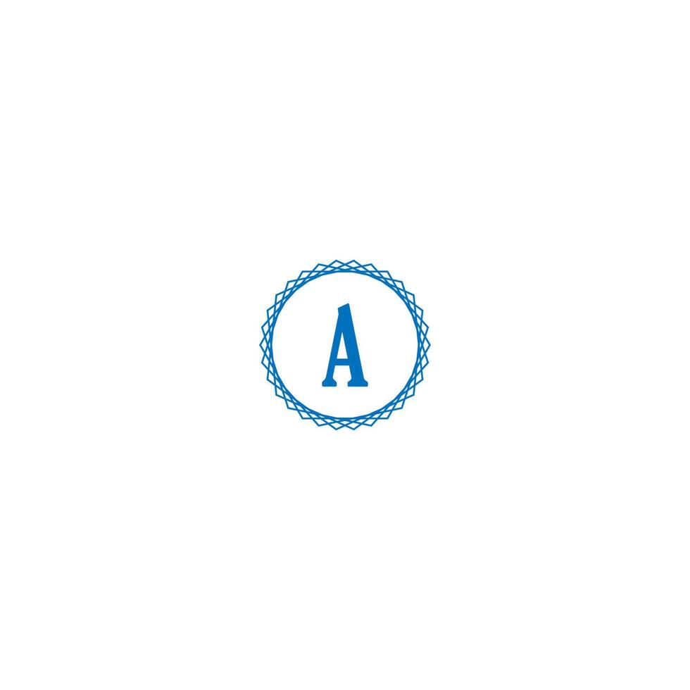 lettre un logotype dans la conception de couleur bleue vecteur