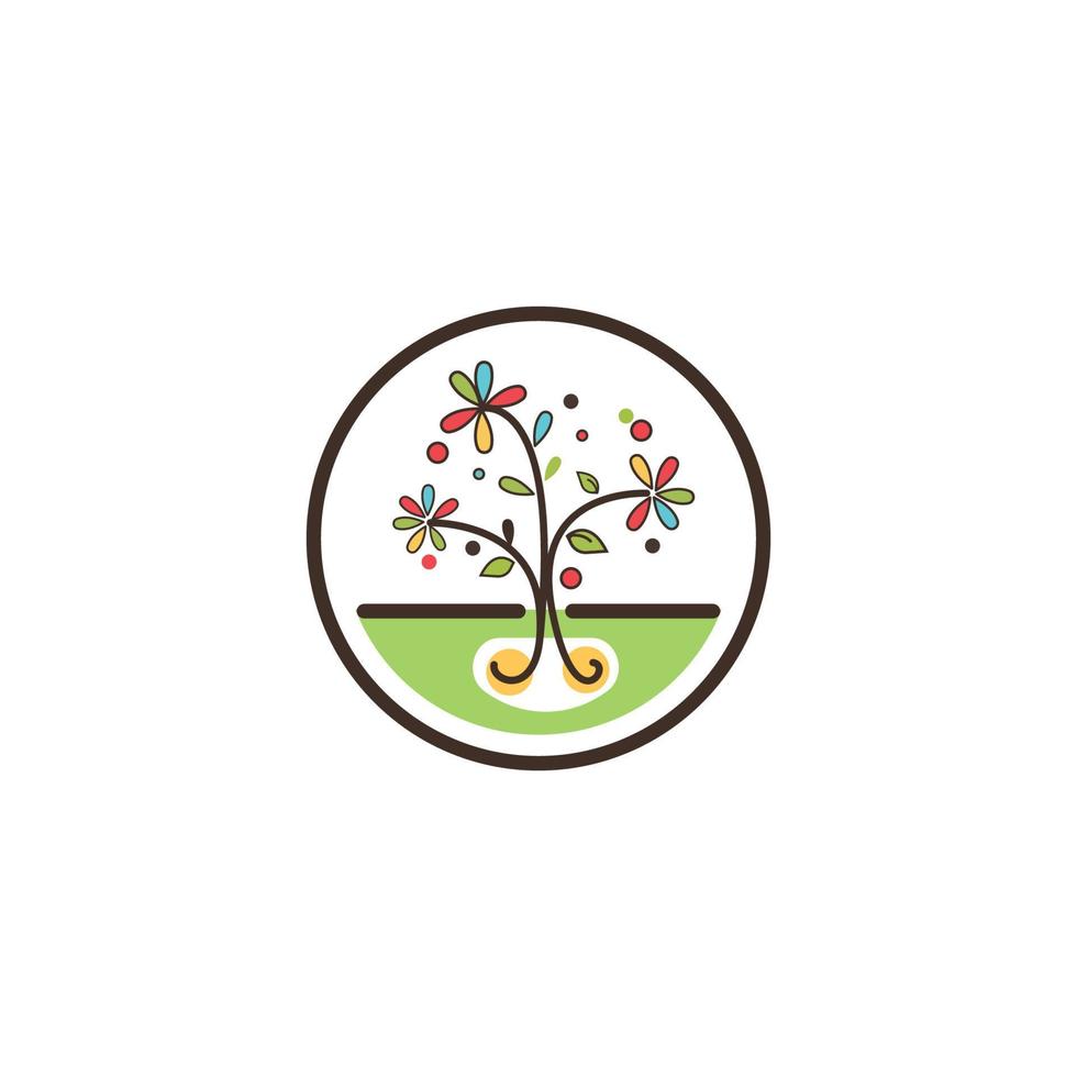 conception créative d'icône de logo de fleur vecteur