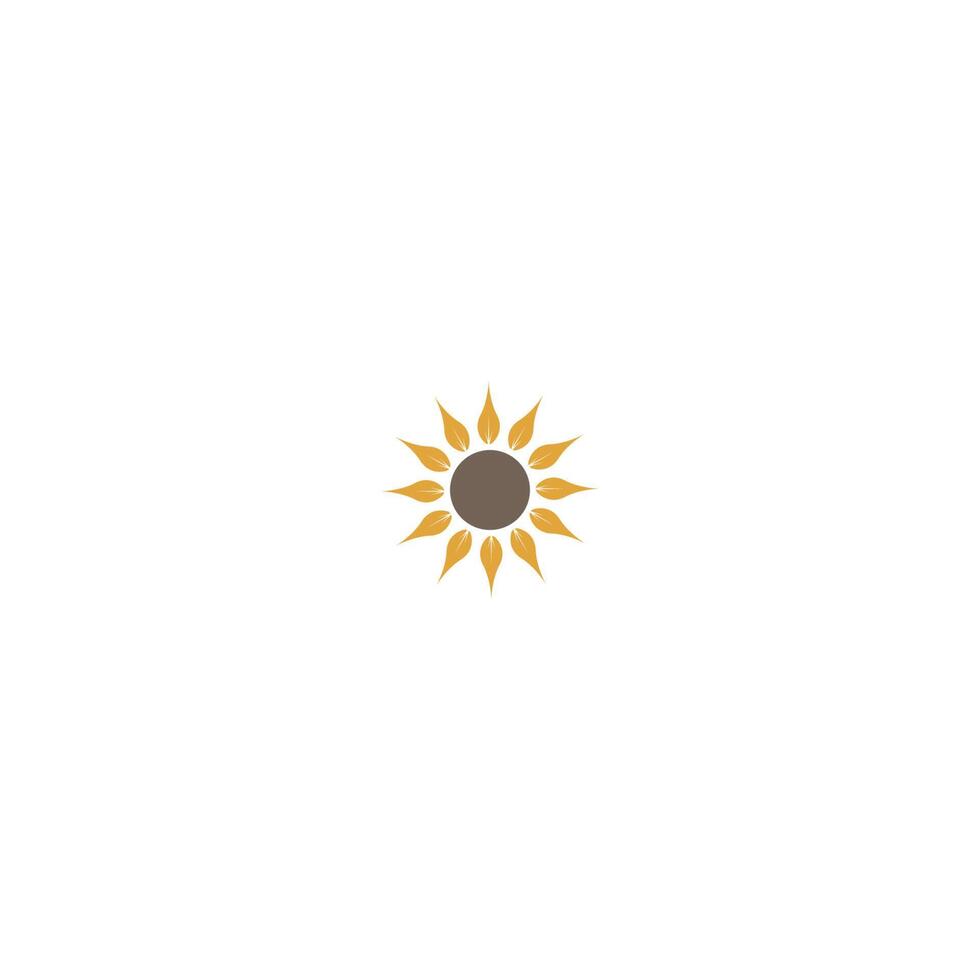 concept d'icône logo fleur de soleil vecteur