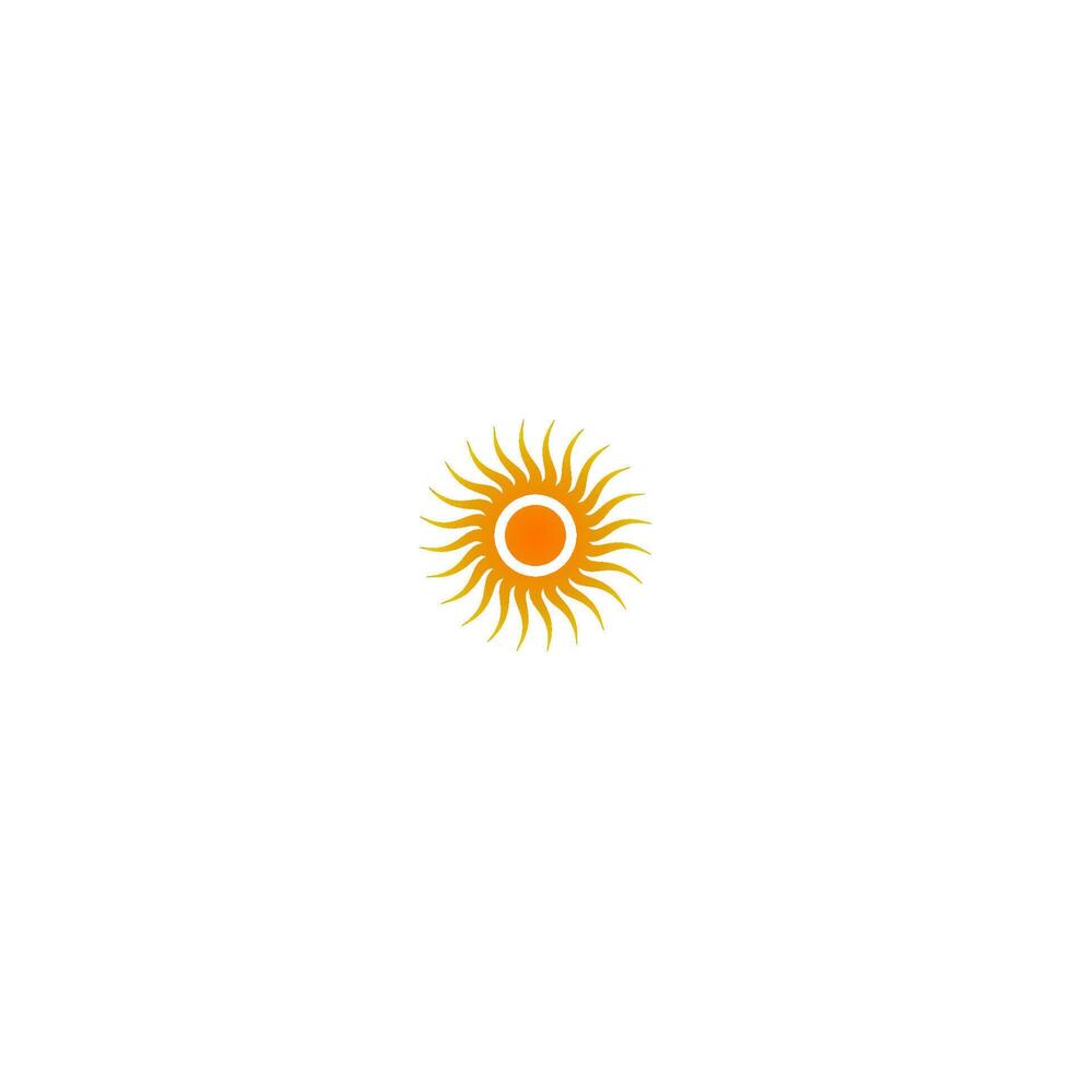 modèle d'icône logo soleil vecteur