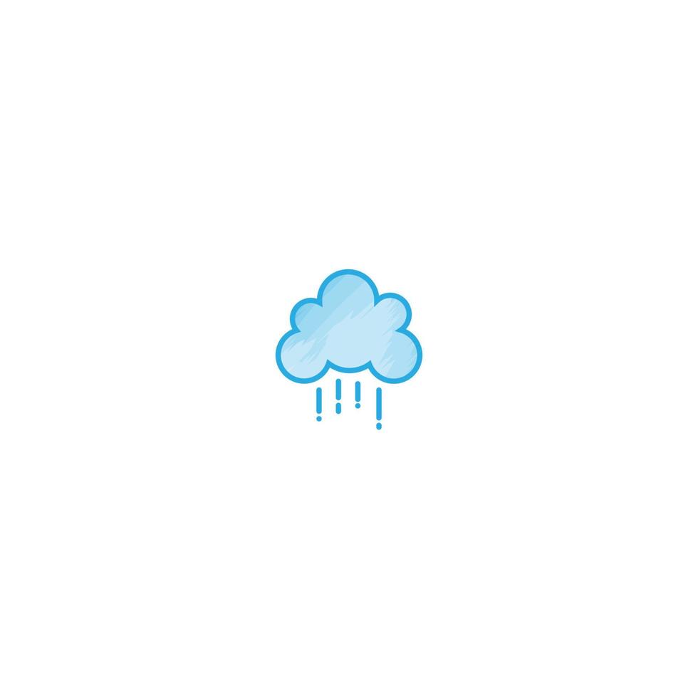concept d'icône logo nuage pluvieux vecteur