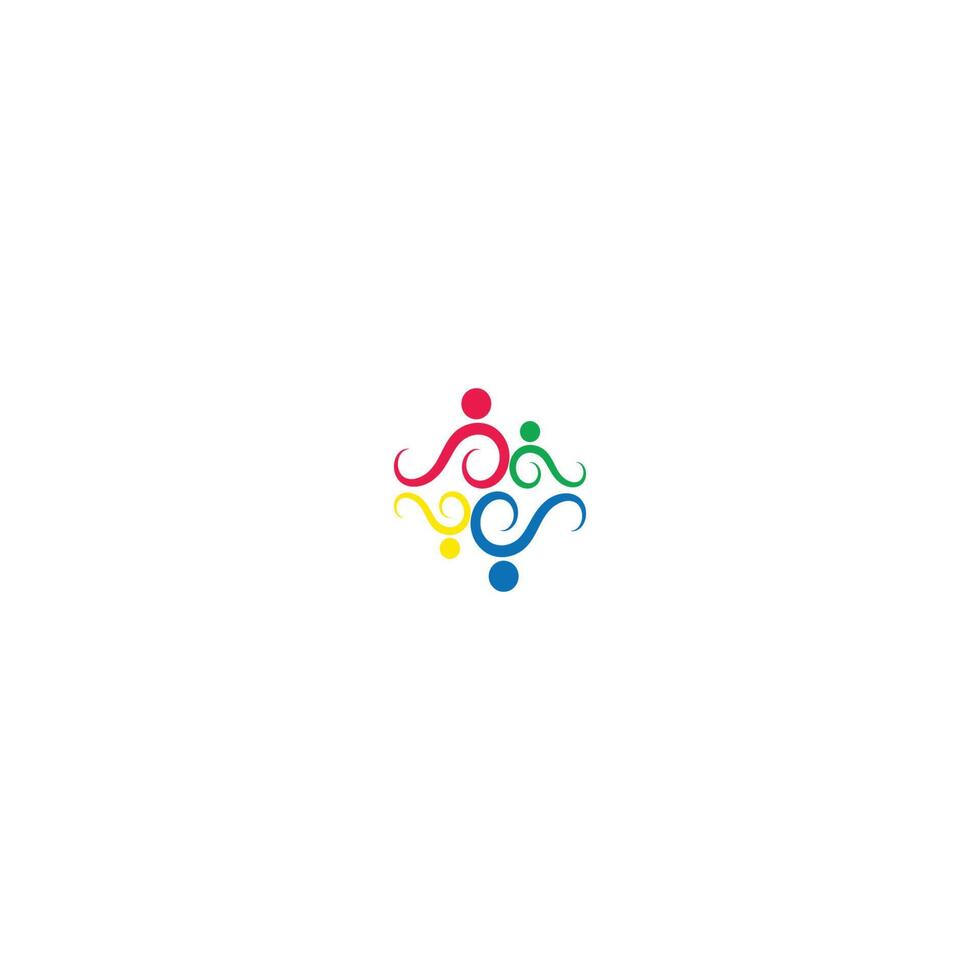 communauté, icône du logo du groupe vecteur