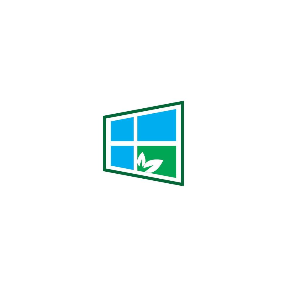 icône du logo des fenêtres de la maison vecteur