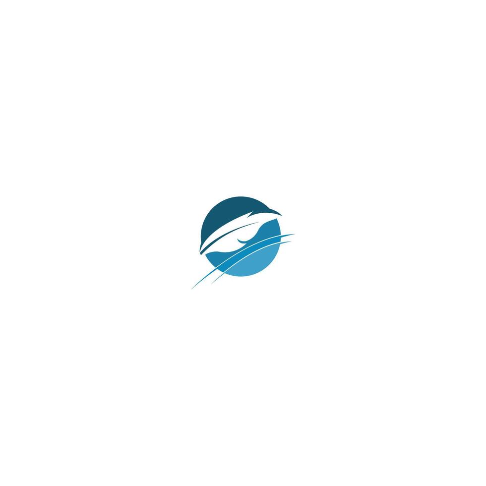 icône du logo plume vecteur