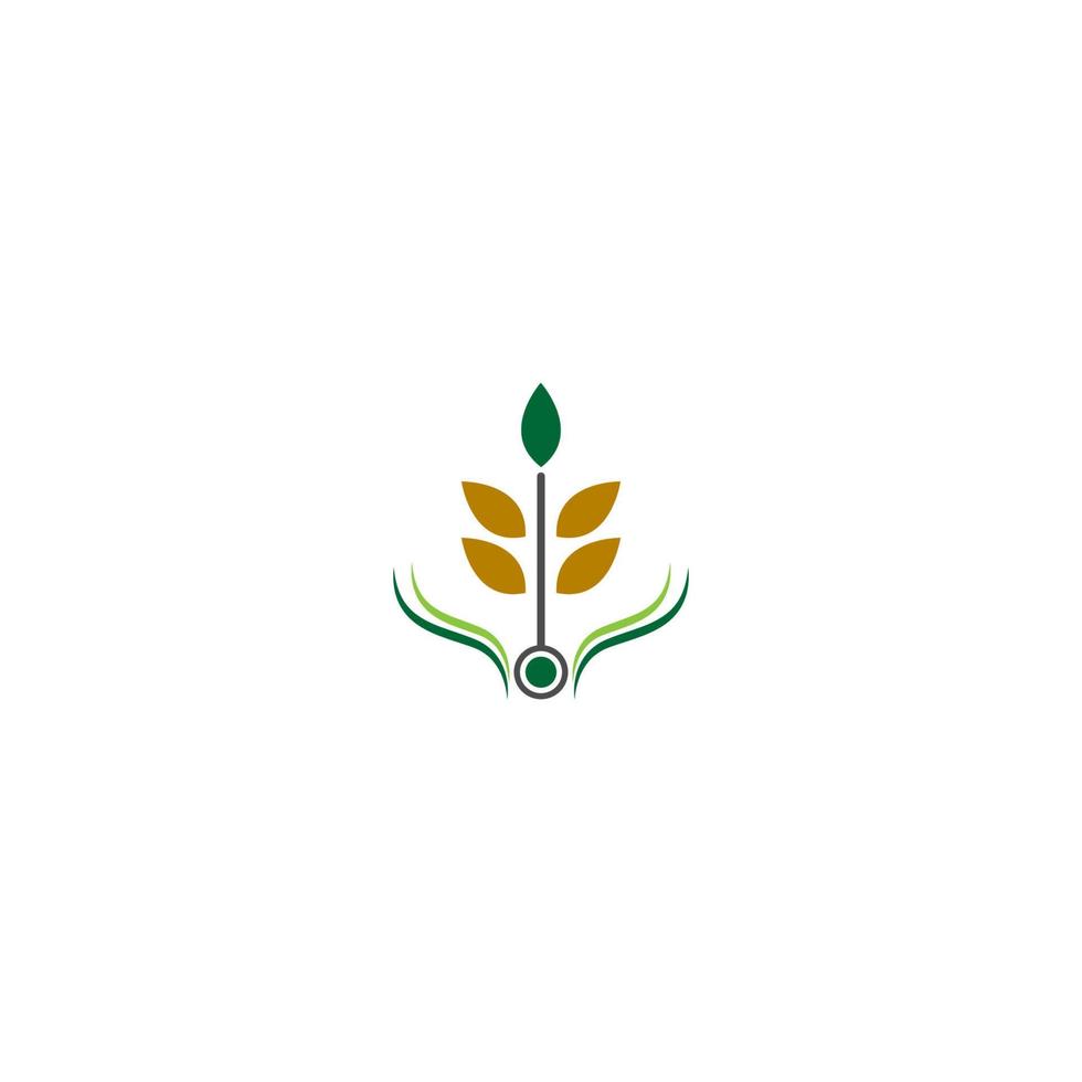 concept d'icône logo riz vecteur