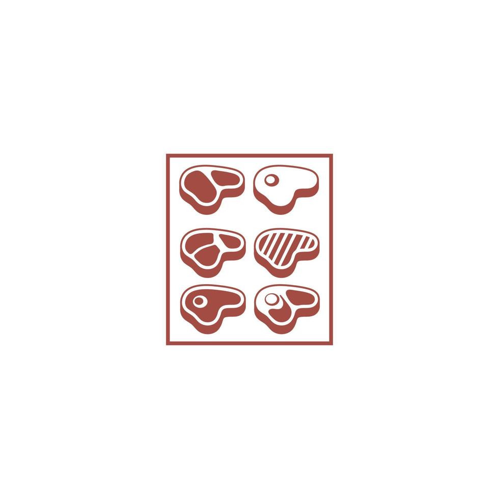 conception d'icône de steak vecteur