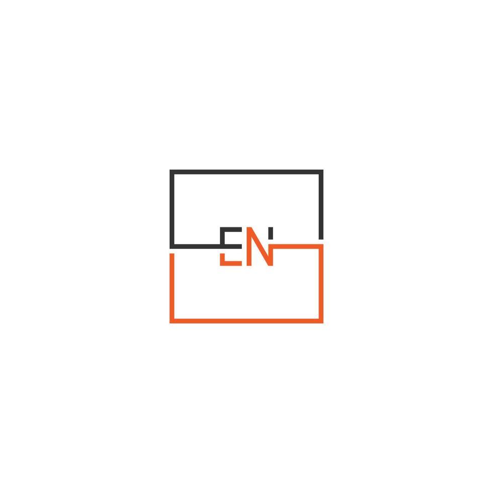 concept de conception de lettres de logo carré en vecteur