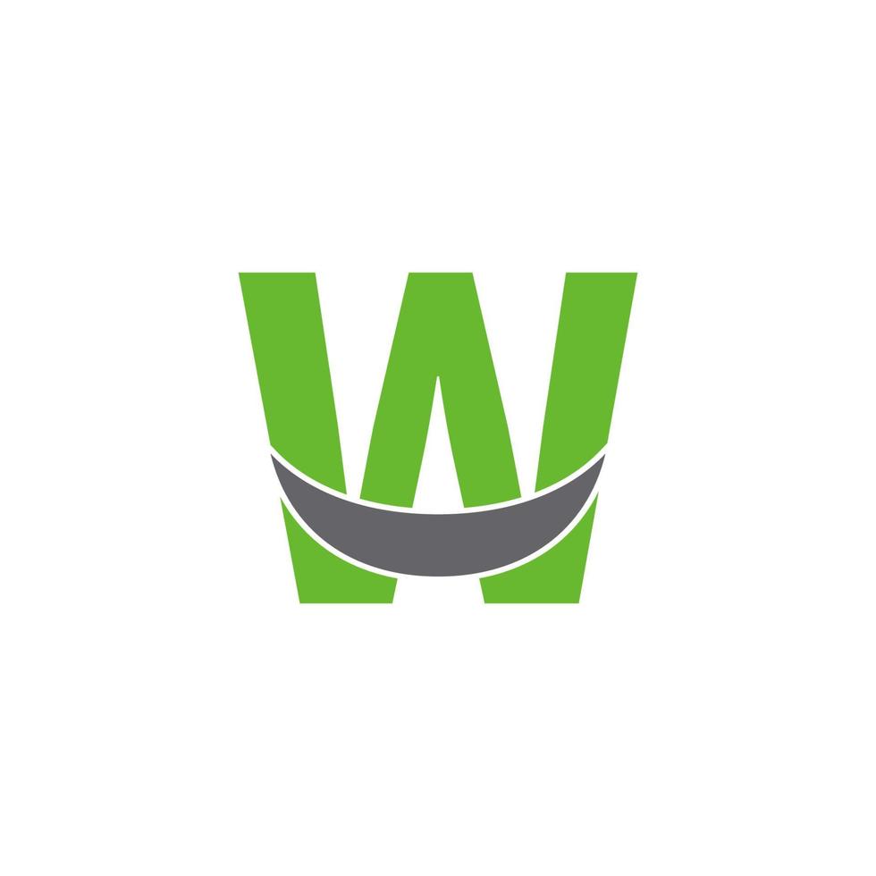 concept de conception d'icône logo lettre w vecteur