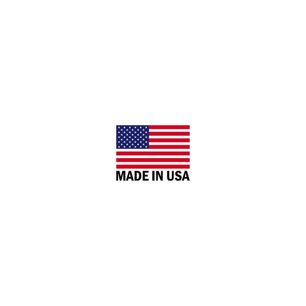 fabriqué aux états-unis, vecteur de logo d'icône de drapeau américain