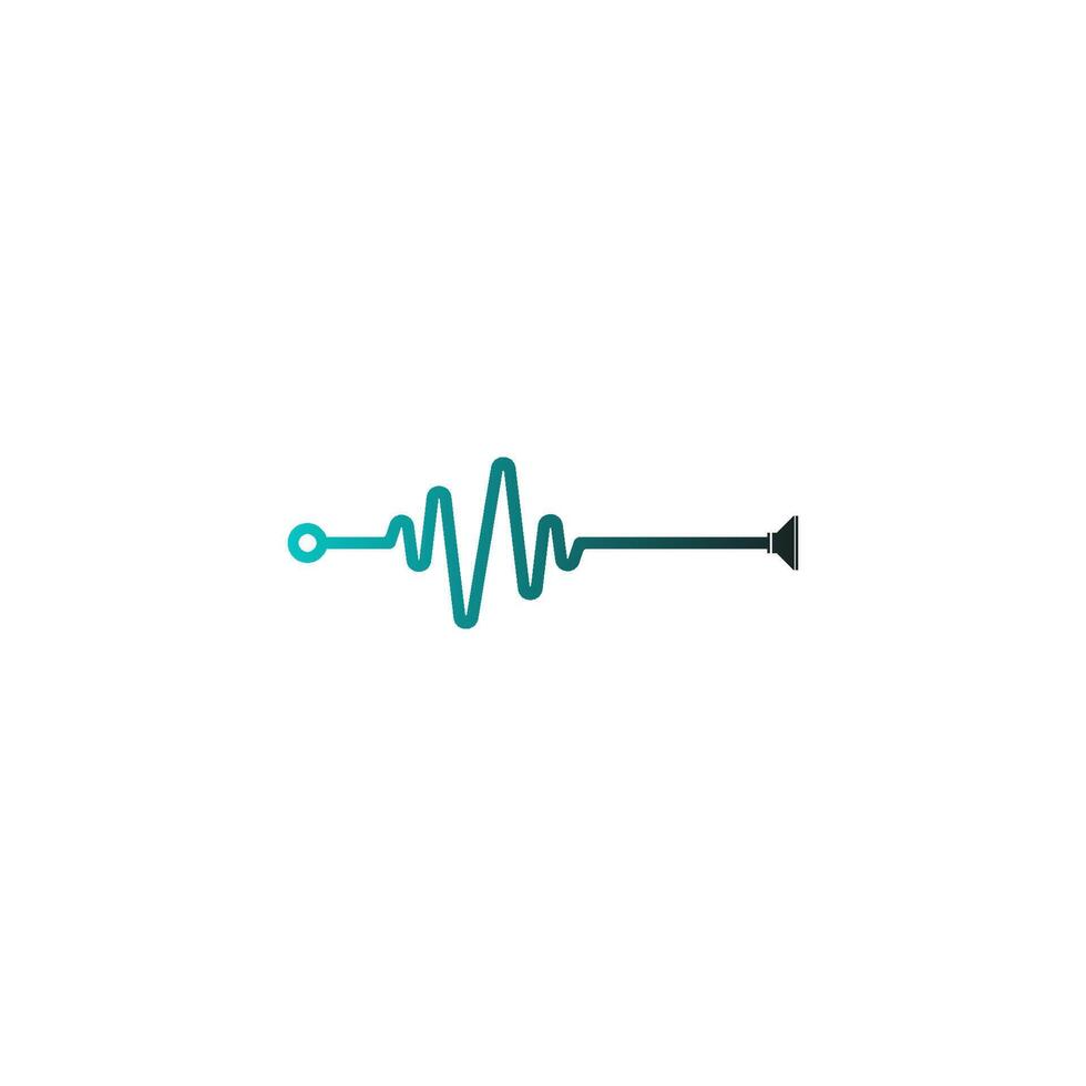 vecteur de conception de logo icône onde sonore