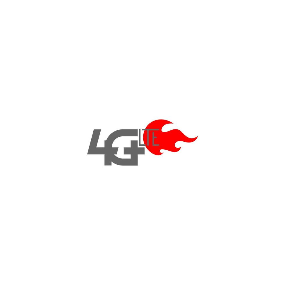 illustration d'icône logo 4g lte vecteur