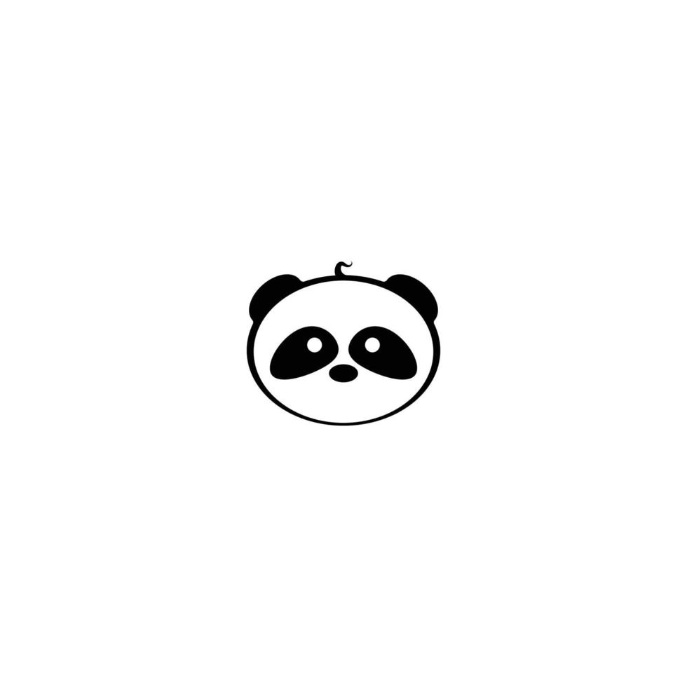 logo icône panda vecteur