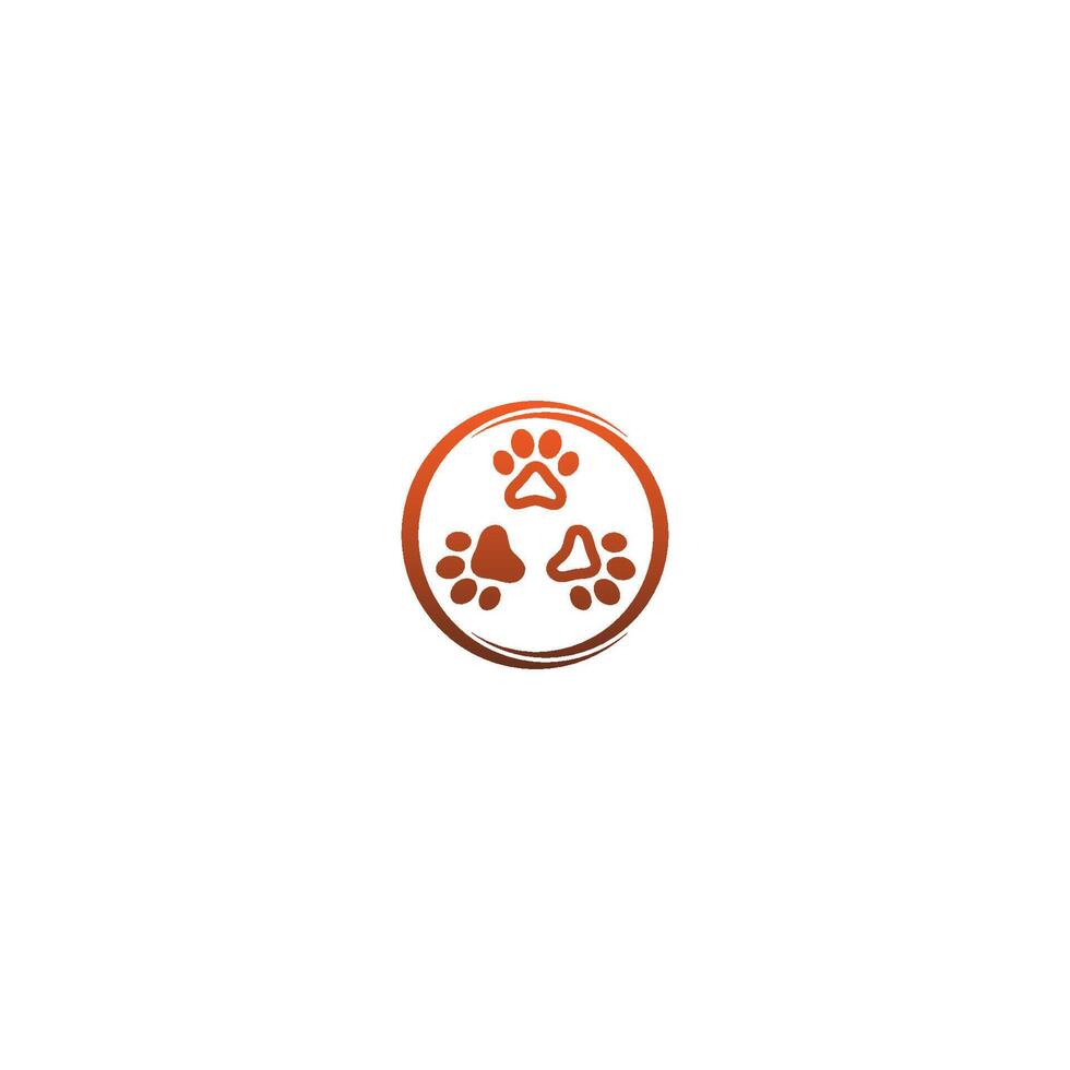 chien empreinte logo communauté icône design concept vecteur