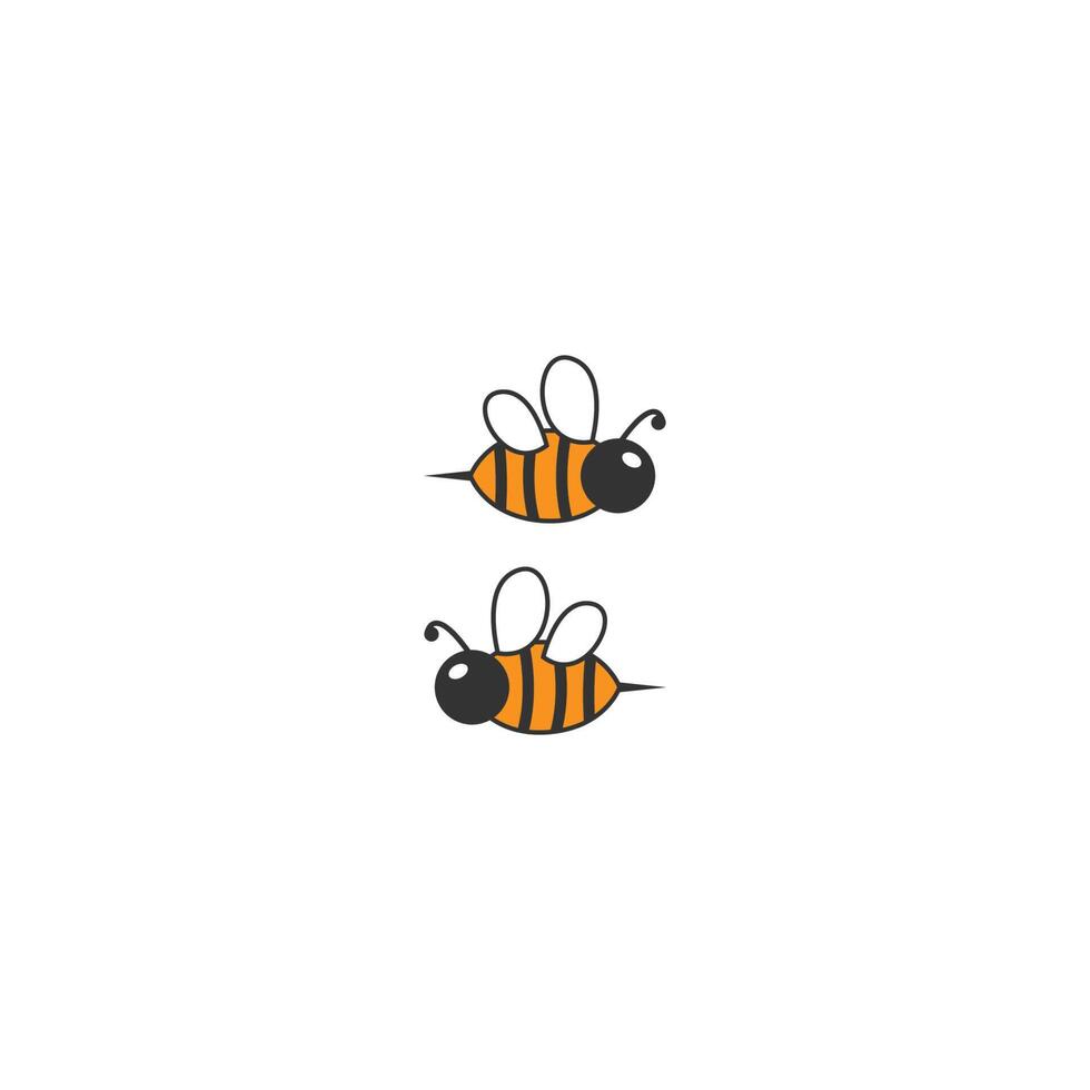 conception créative d'icône de logo d'abeille vecteur