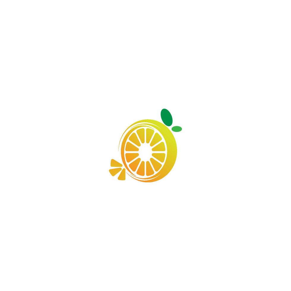 illustration de logo de fruits orange vecteur