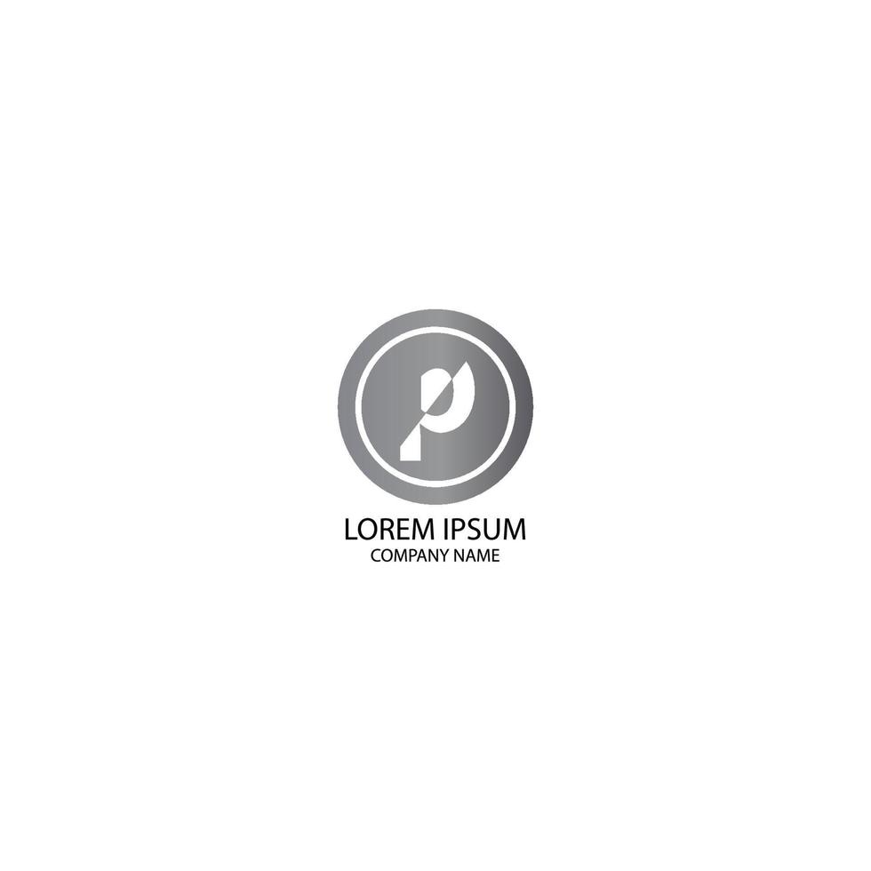 cercle moderne tiré lettre de logo minimalistecercle moderne tiré minimaliste p logo lettre creativ vecteur