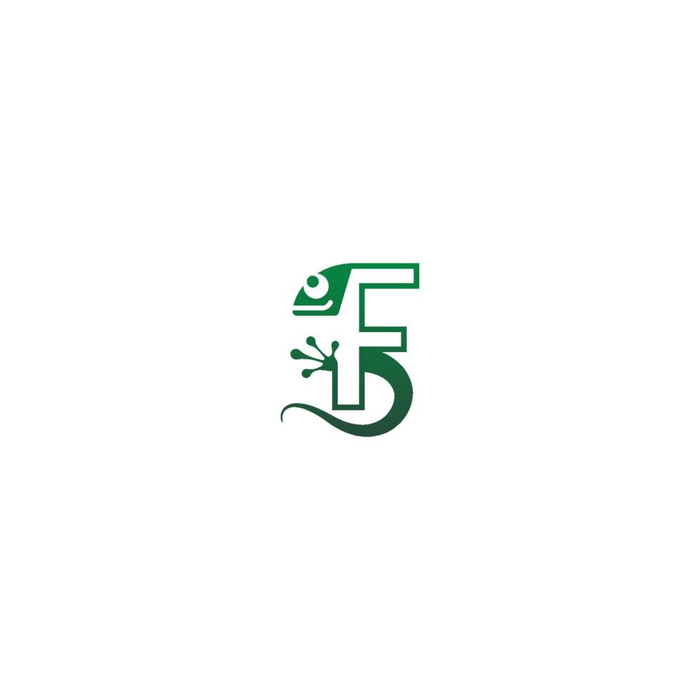 police de caméléon, création d'icône de logo de lettre vecteur