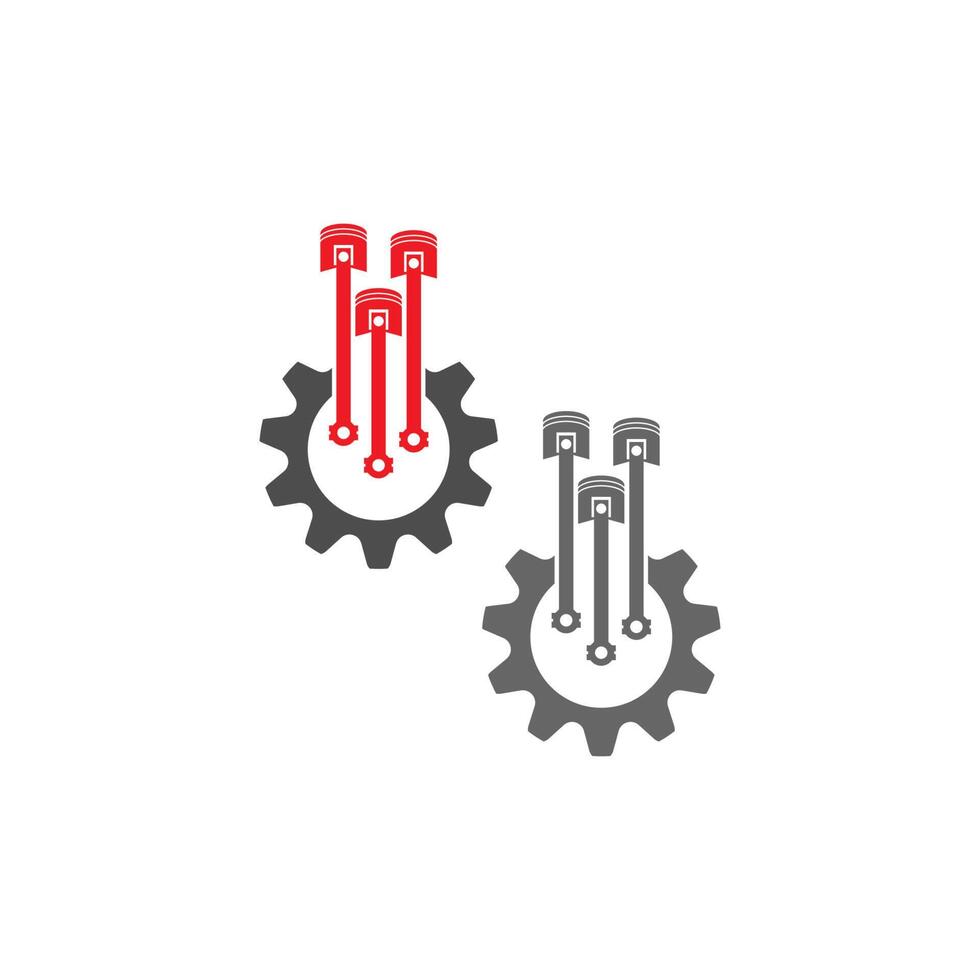 engrenage logo modèle vecteur icône illustration