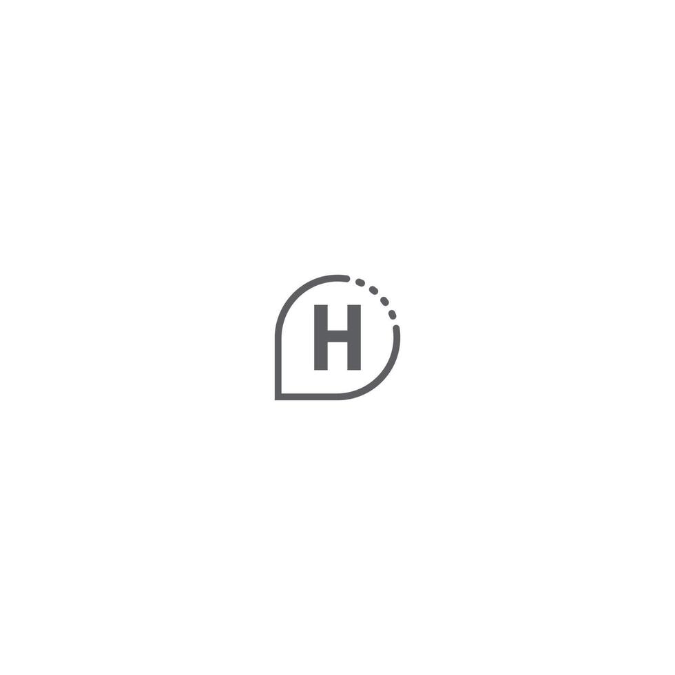 lettre h logo icône design plat concept vecteur