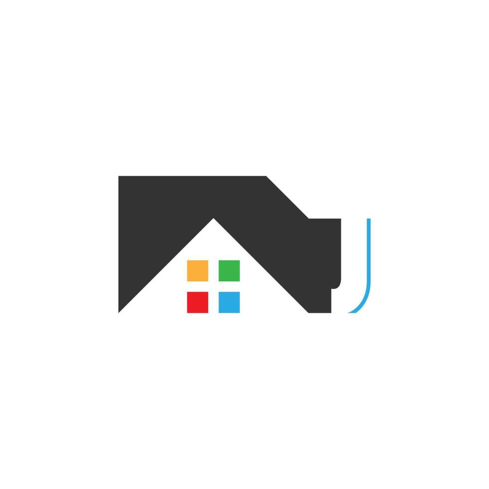 icône du logo lettre j pour maison, vecteur immobilier