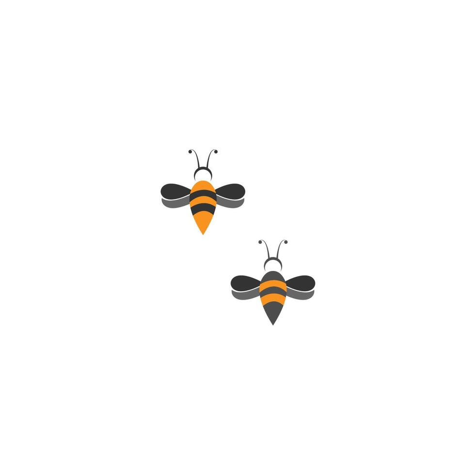 conception créative d'icône de logo d'abeille vecteur