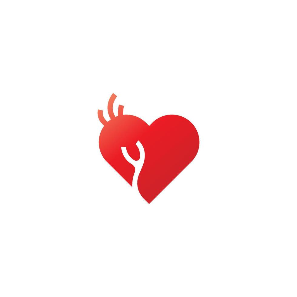 création d'icône logo soins cardiaques vecteur