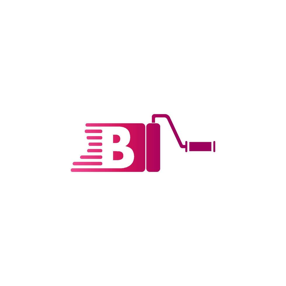 peinture logo lettre b design vecteur