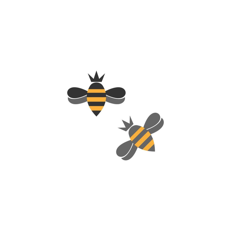 conception créative d'icône de logo d'abeille vecteur