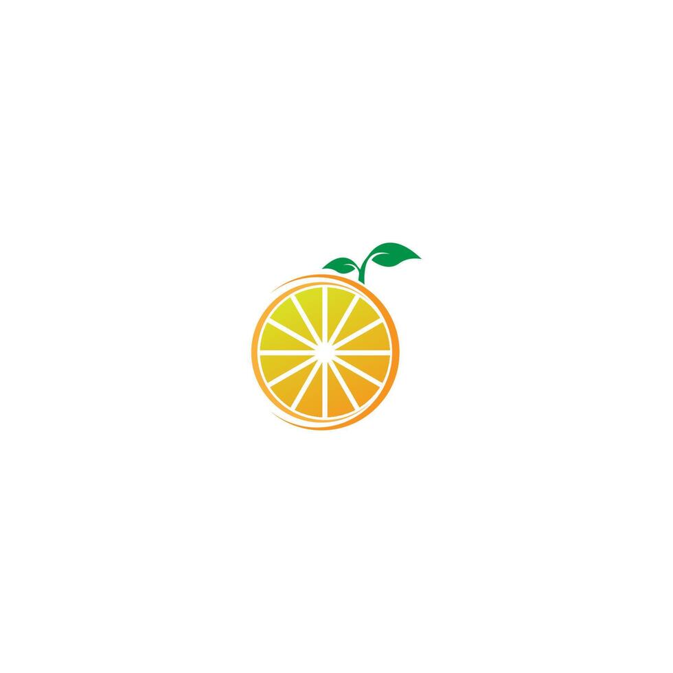 illustration de logo de fruits orange vecteur