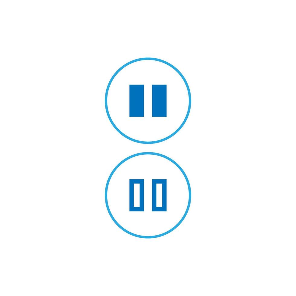 conception d'icône de bouton de lecteur multimédia vecteur