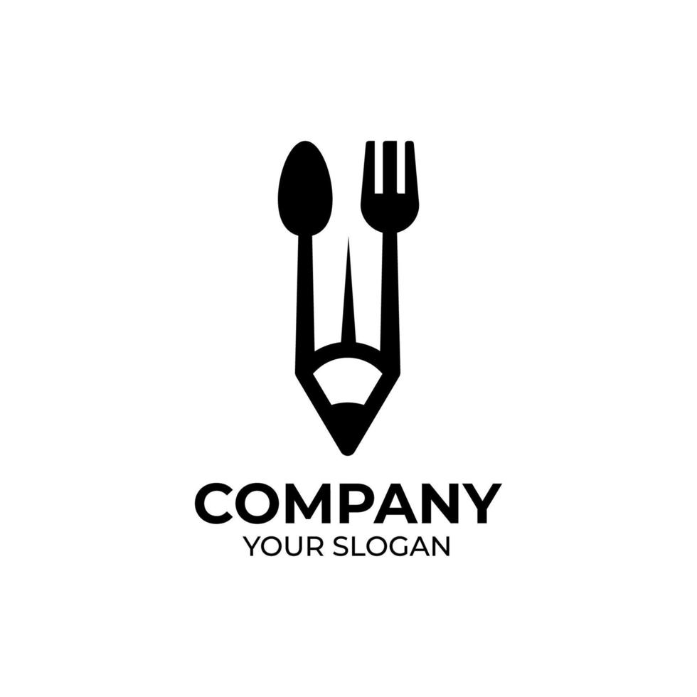 création de logo de nourriture scolaire vecteur