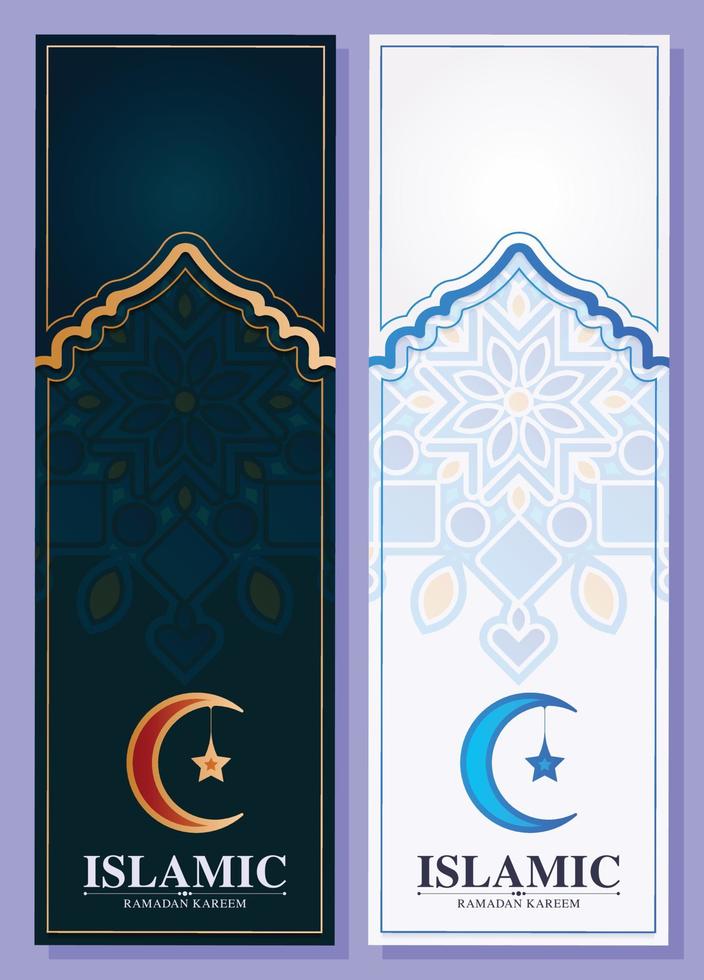 conception de carte de voeux islamique ramadan kareem vecteur