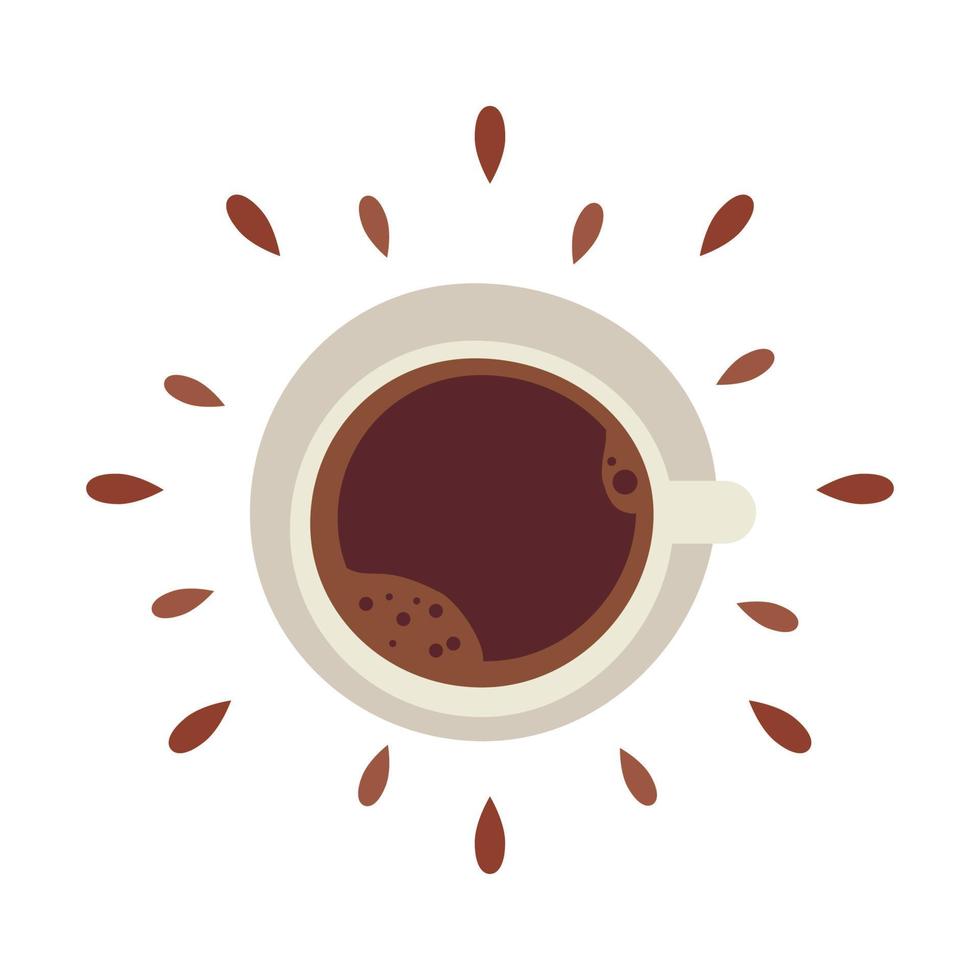 icône abstraite de tasse de café sur fond blanc - vecteur