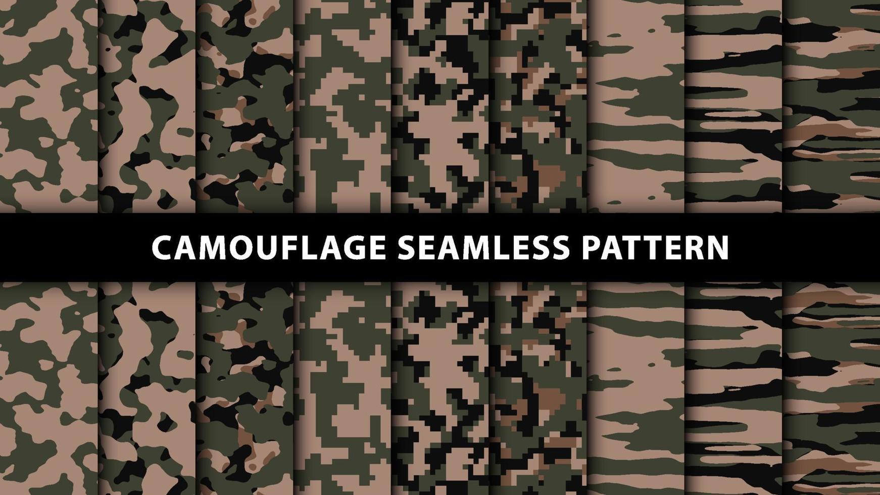 modèle sans couture de camouflage militaire et militaire vecteur