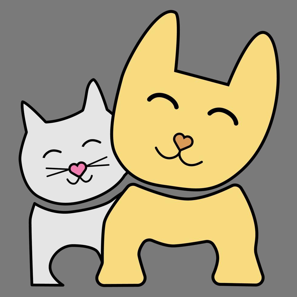 conception de logo créatif chien et chat modèle vectoriel eps 10