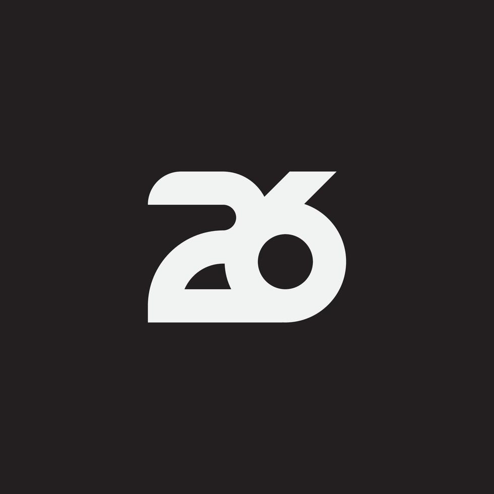 création de logo monogramme numéro 26. vecteur