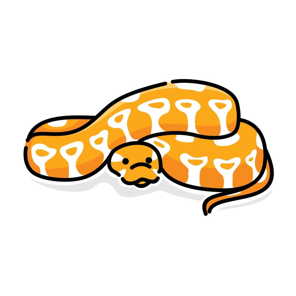 illustration de vecteur animal serpent de couleur orange