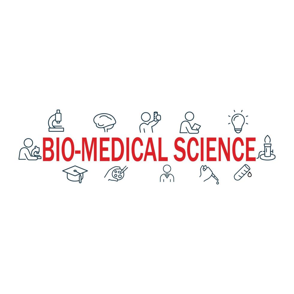 conception de vecteur d'icônes de science biomédicale