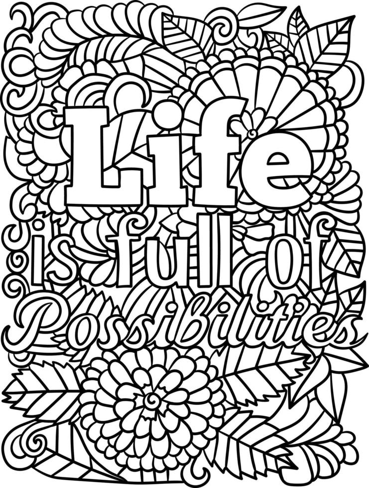 possibilités citation de motivation coloriage vecteur