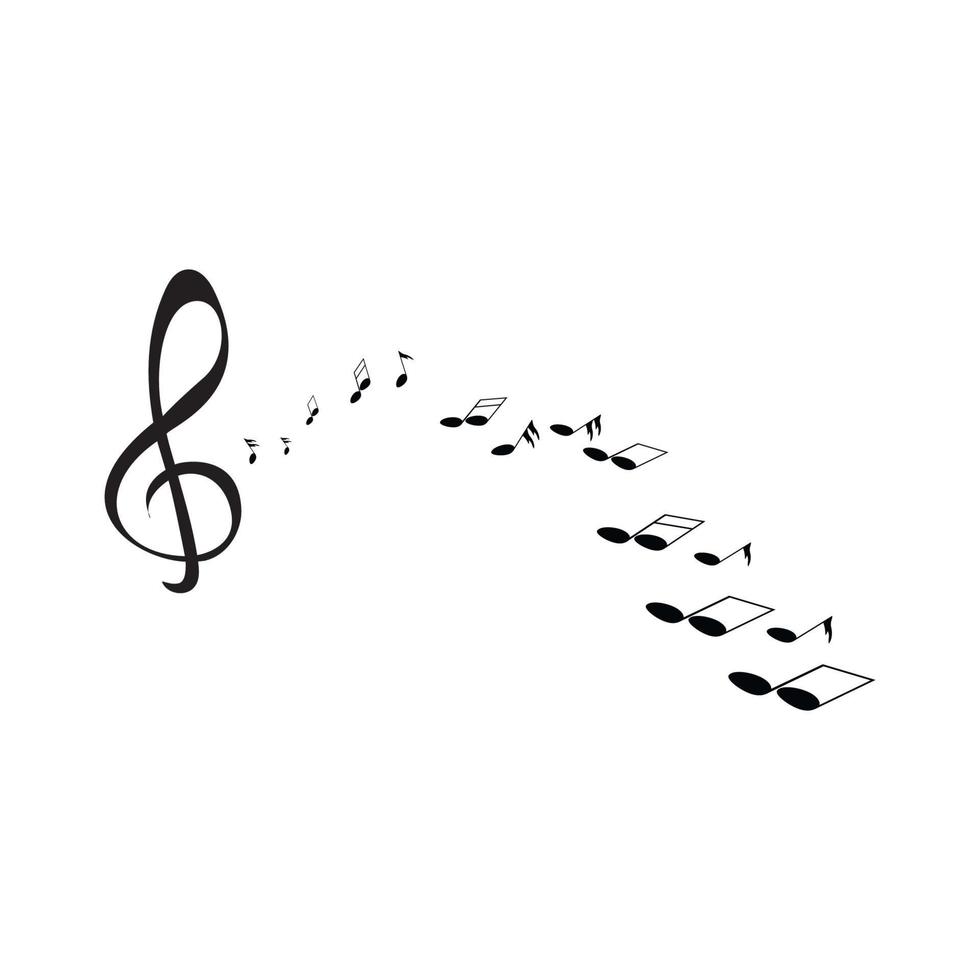 logo de note de musique vecteur