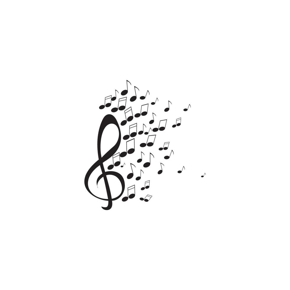 logo de note de musique vecteur