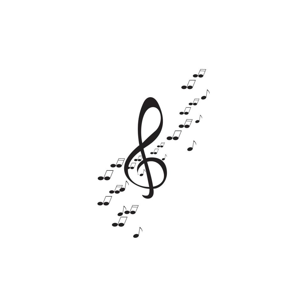 logo de note de musique vecteur