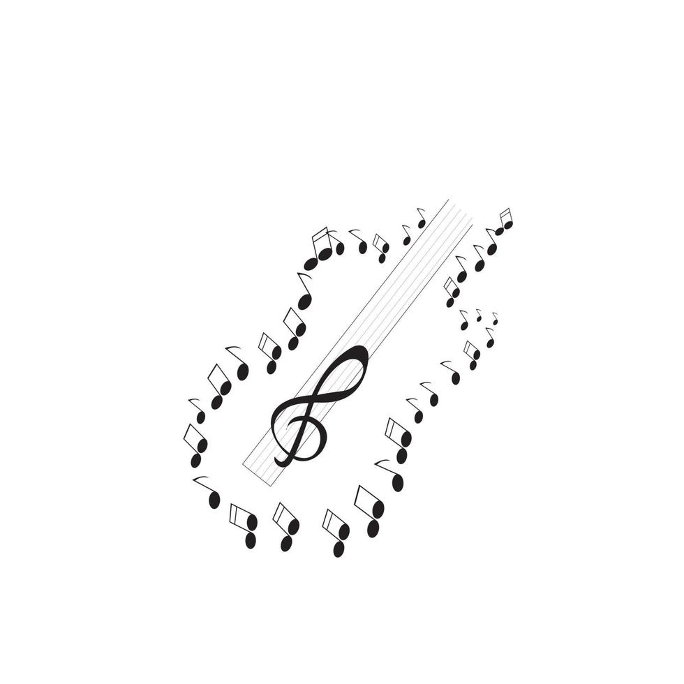 logo de note de musique vecteur